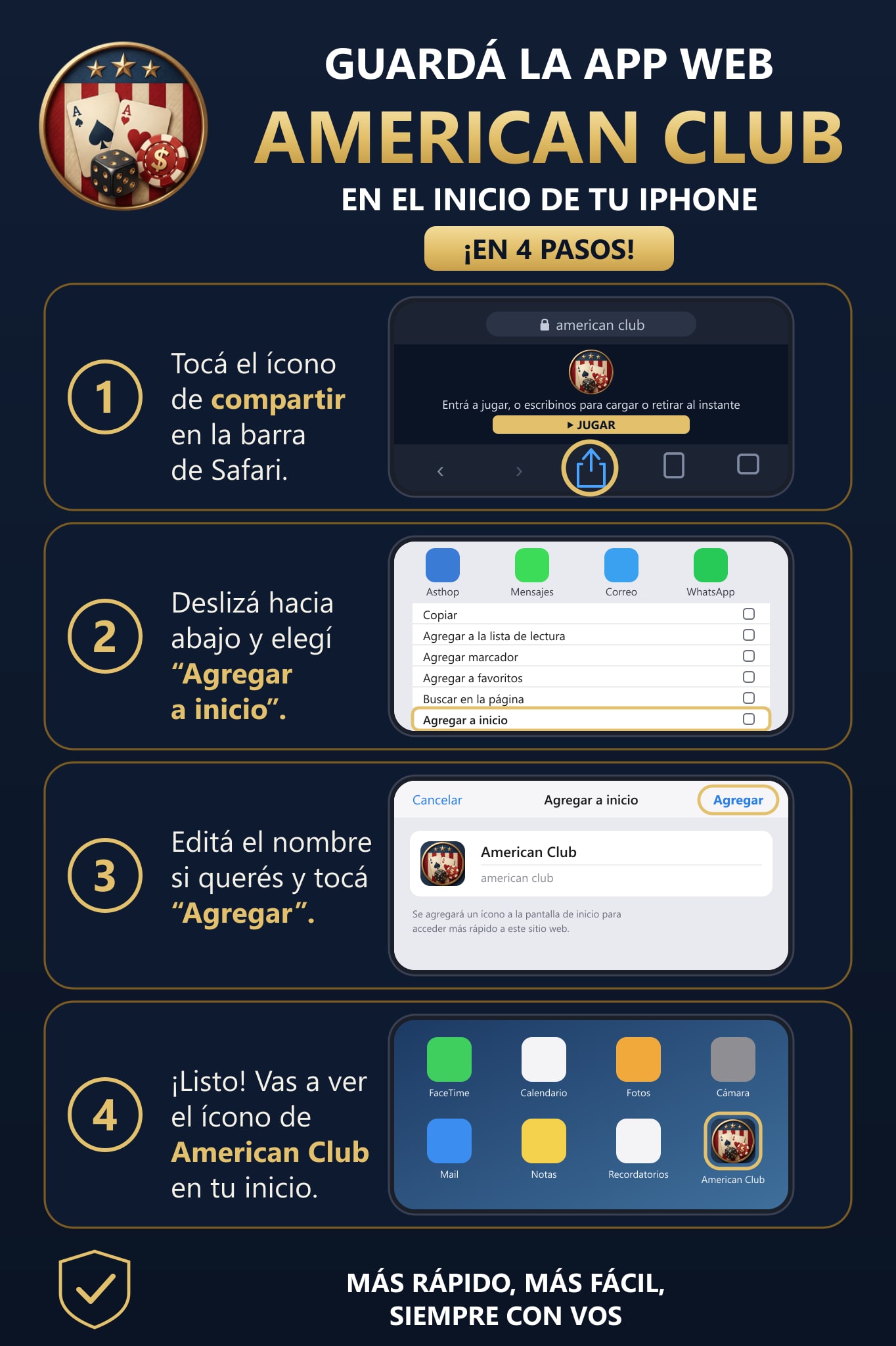 Guardá la app en el inicio de tu iPhone en 4 pasos